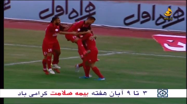 گل اول پرسپولیس به شاهین بوشهر (علی علیپور)