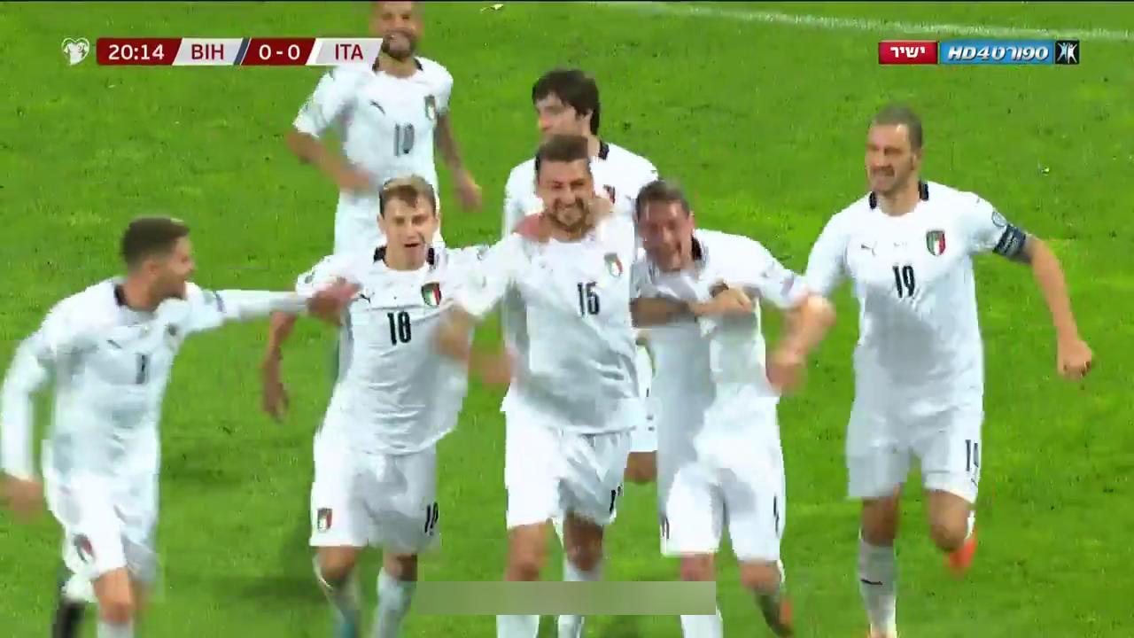 گل اول ایتالیا به بوسنی (آچربی)