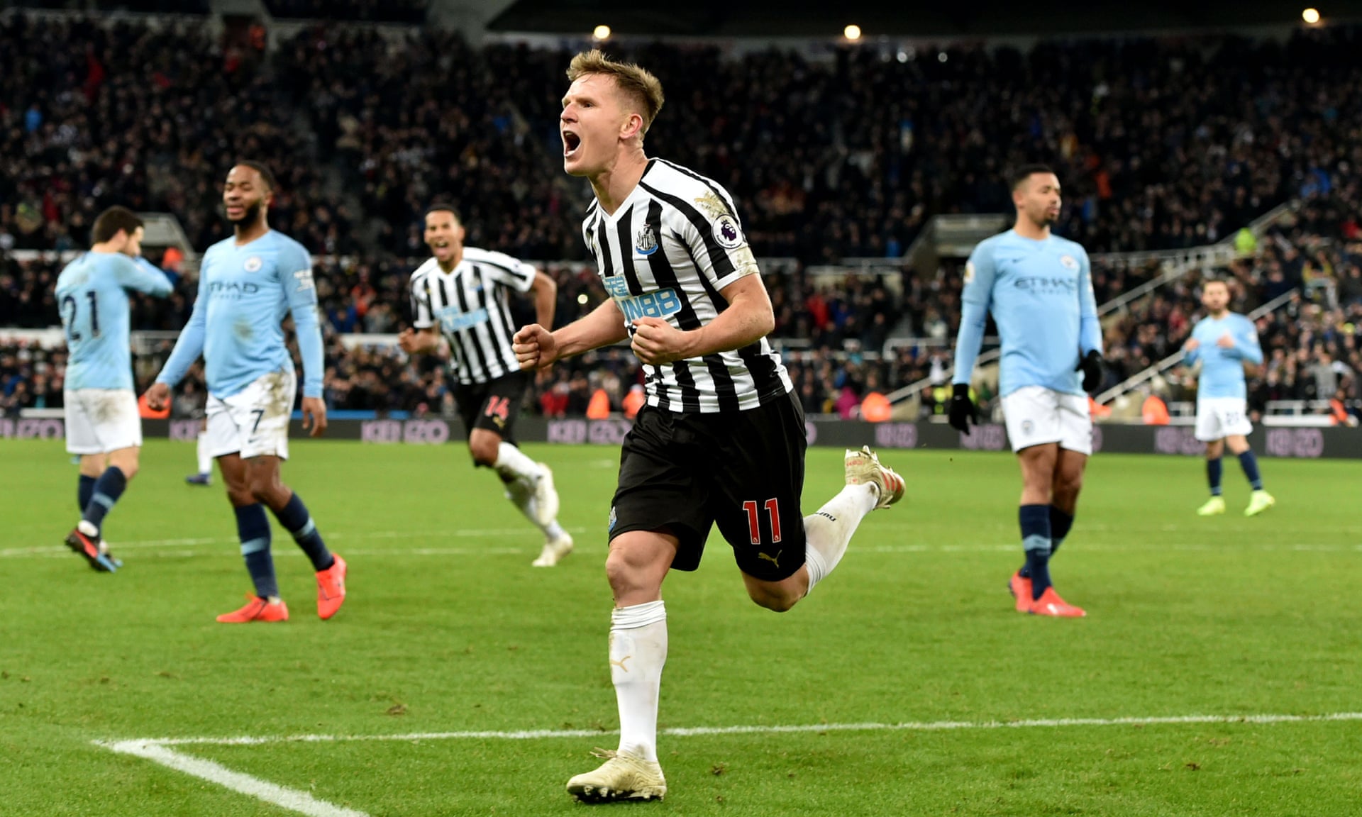 خلاصه بازی نیوکاسل 2-1 منچستر سیتی