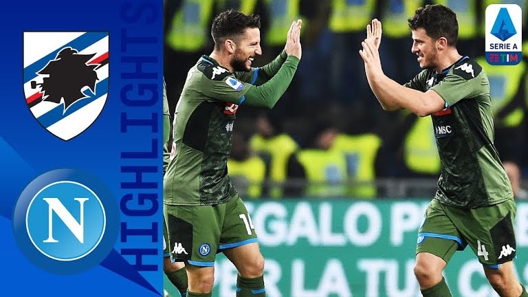 خلاصه بازی سمپدوریا 2-4 ناپولی