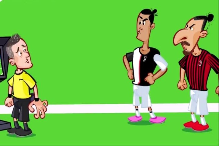 انیمیشن طنز بازی میلان 1-1 یوونتوس
