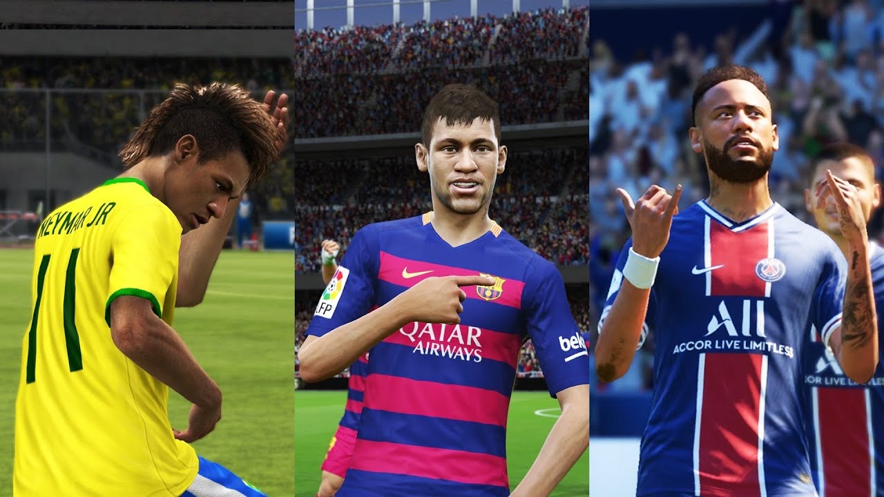 نیمار از fifa 10 تا fifa 21