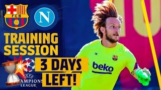 تمرین عصر چهارشنبه بارسلونا برای تقابل با ناپولی