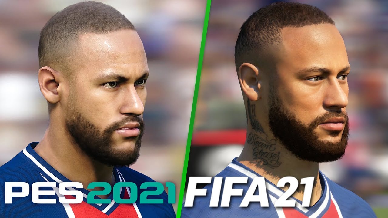 چهره بازیکنان پاری سن ژرمن در PES 2021 و  FIFA 2021