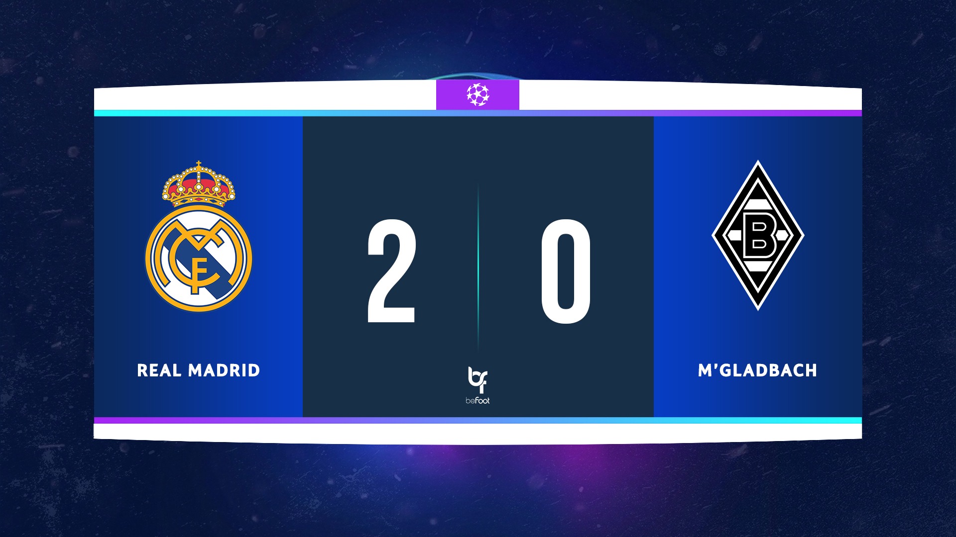 خلاصه بازی رئال مادرید 3-0 مونشن گلادباخ