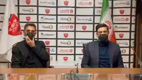 کنفرانس خبری ابراهیم شکوری همراه با فرشاد فرجی بازیکن جدید پرسپولیس