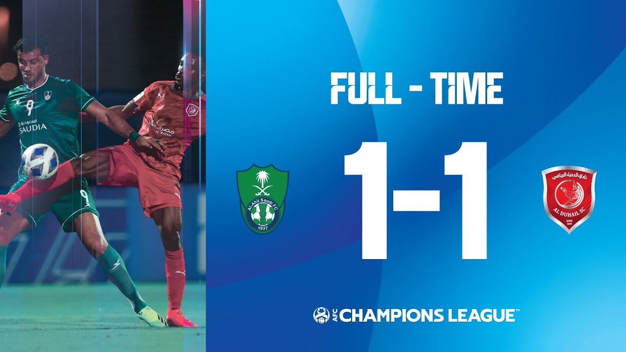 خلاصه بازی الاهلی عربستان 1-1 الدحیل (گروه استقلال)