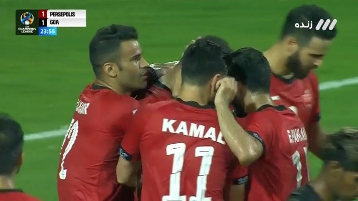 گل دوم پرسپولیس به گوآ (سیدجلال حسینی)