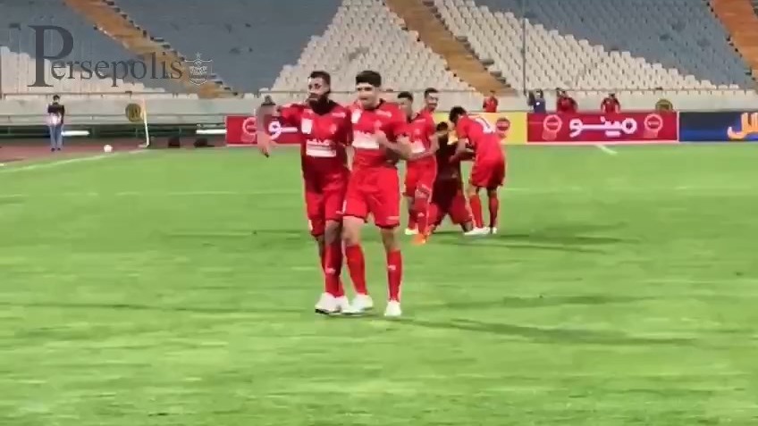 شادی گل عیسی آل کثیر مقابل استقلال از نگاه دوربین باشگاه پرسپولیس