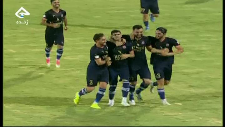 گل اول نساجی به صنعت نفت آبادان (سوپرگل تماشایی حامد شیری)