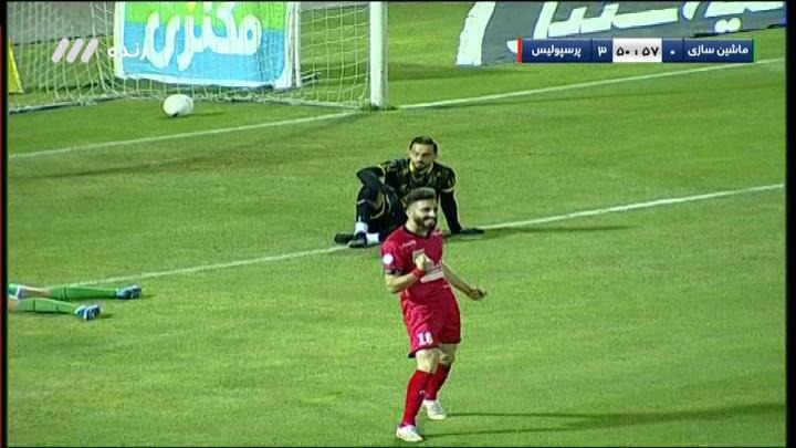 گل چهارم پرسپولیس به ماشین سازی (دبل مهدی عبدی)