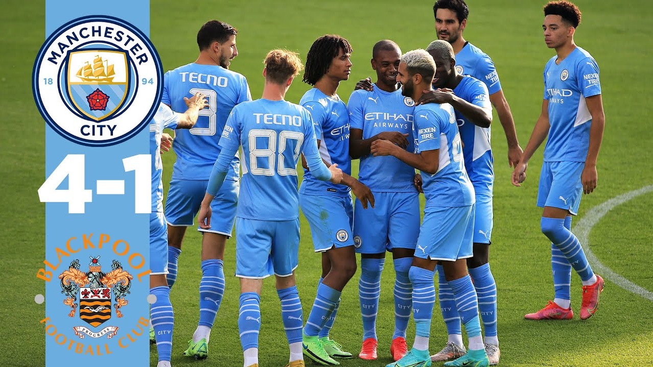 خلاصه بازی منچسترسیتی 4-1 بلکپول