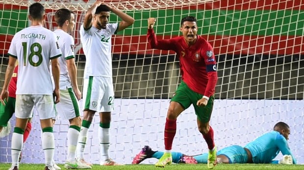 عملکرد کریستیانو رونالدو در بازی پرتغال 2-1 ایرلند در شب شکستن رکورد دایی