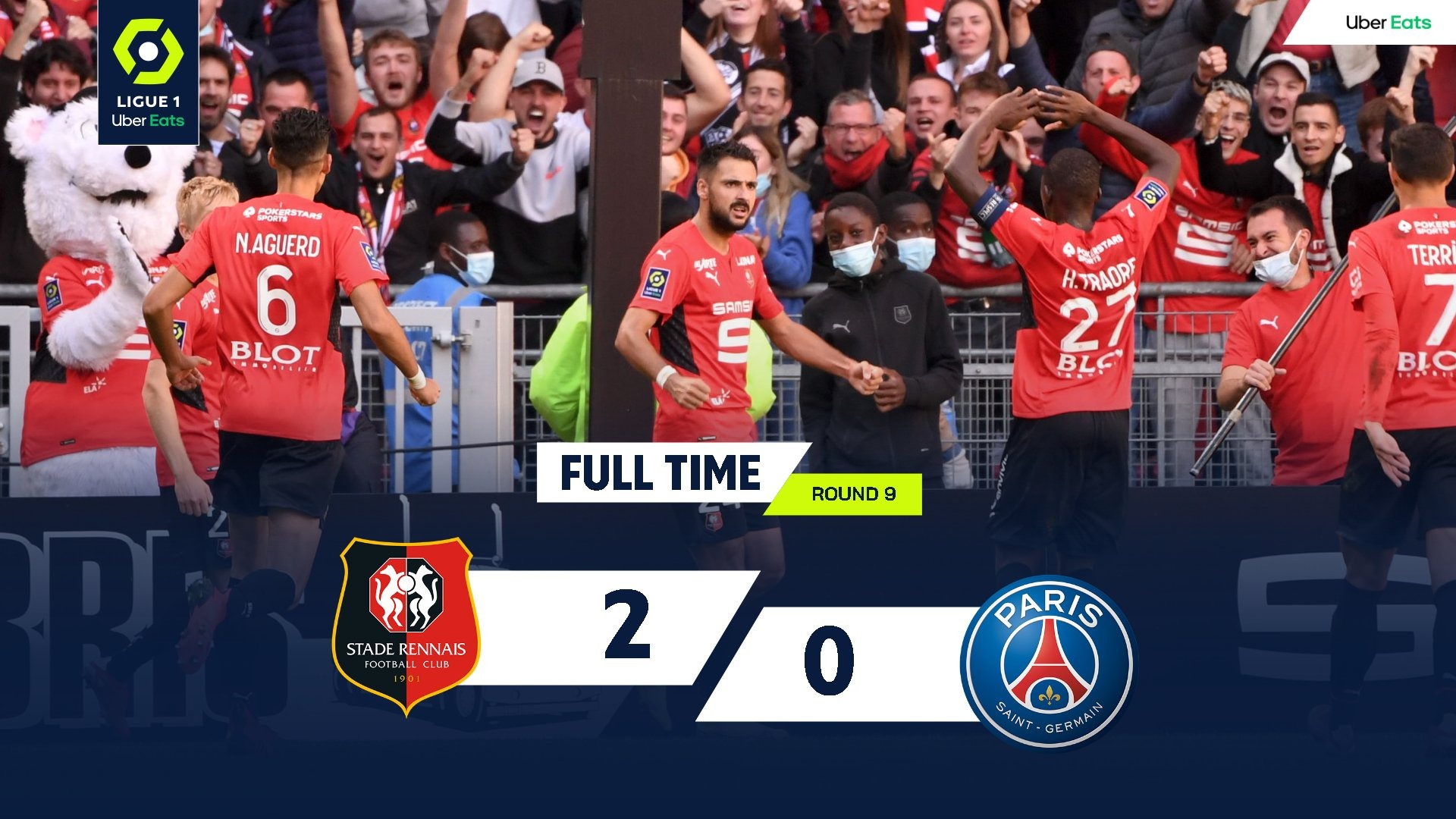 خلاصه بازی رن 2-0 پاری سن ژرمن