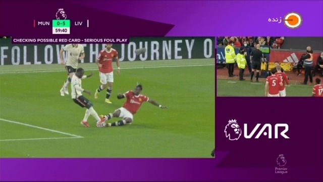 اخراج پوگبا با تکل خشن مقابل لیورپول