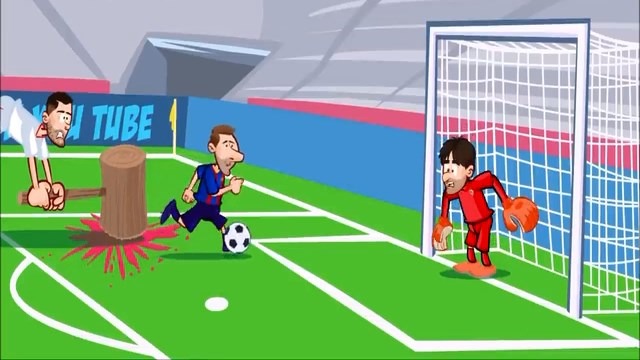 انیمیشن طنز بازی سویا 0-2 بارسلونا