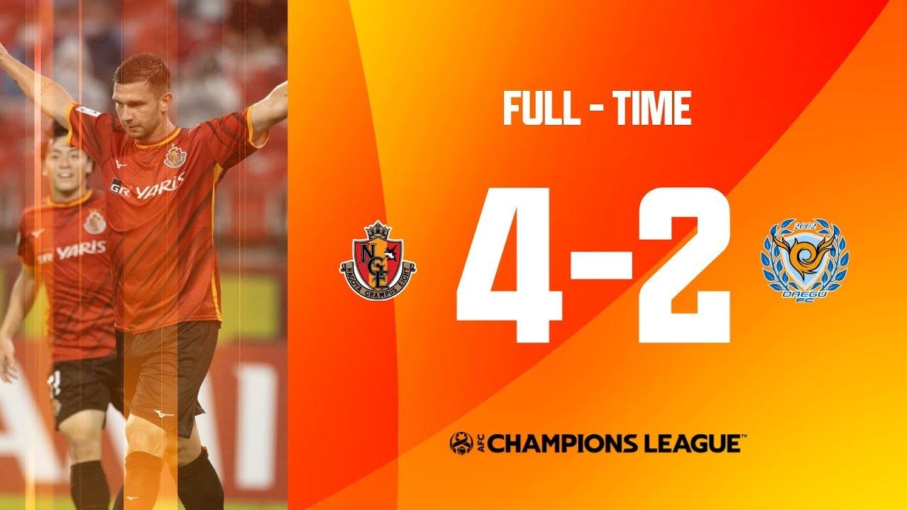 خلاصه بازی ناگویا 4-2 تگو (1/8 لیگ قهرمانان آسیا)