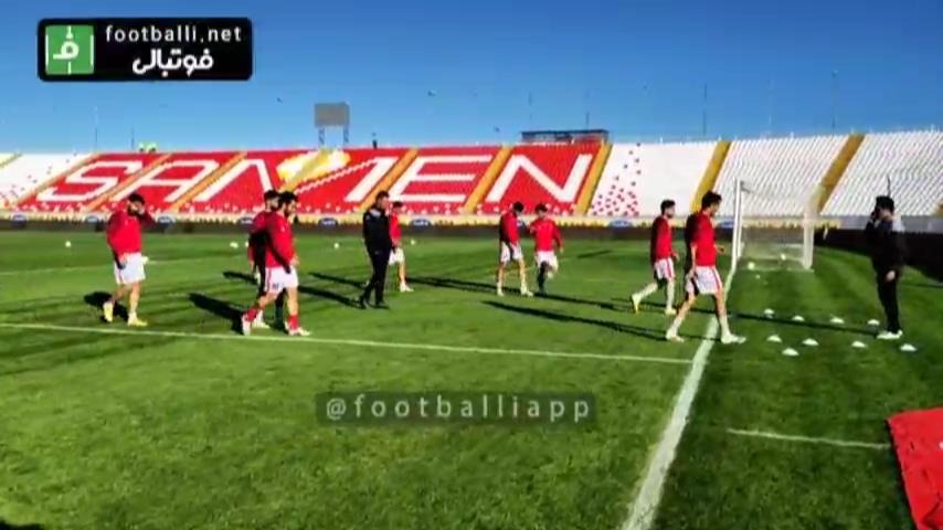 اختصاصی/ گرم کردن بازیکنان شهرخودرو و پرسپولیس پیش از بازی