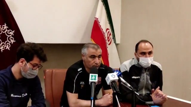 اختصاصی/ کنفرانس خبری ساکت الهامی سرمربی نساجی پیش از تقابل با گل گهر