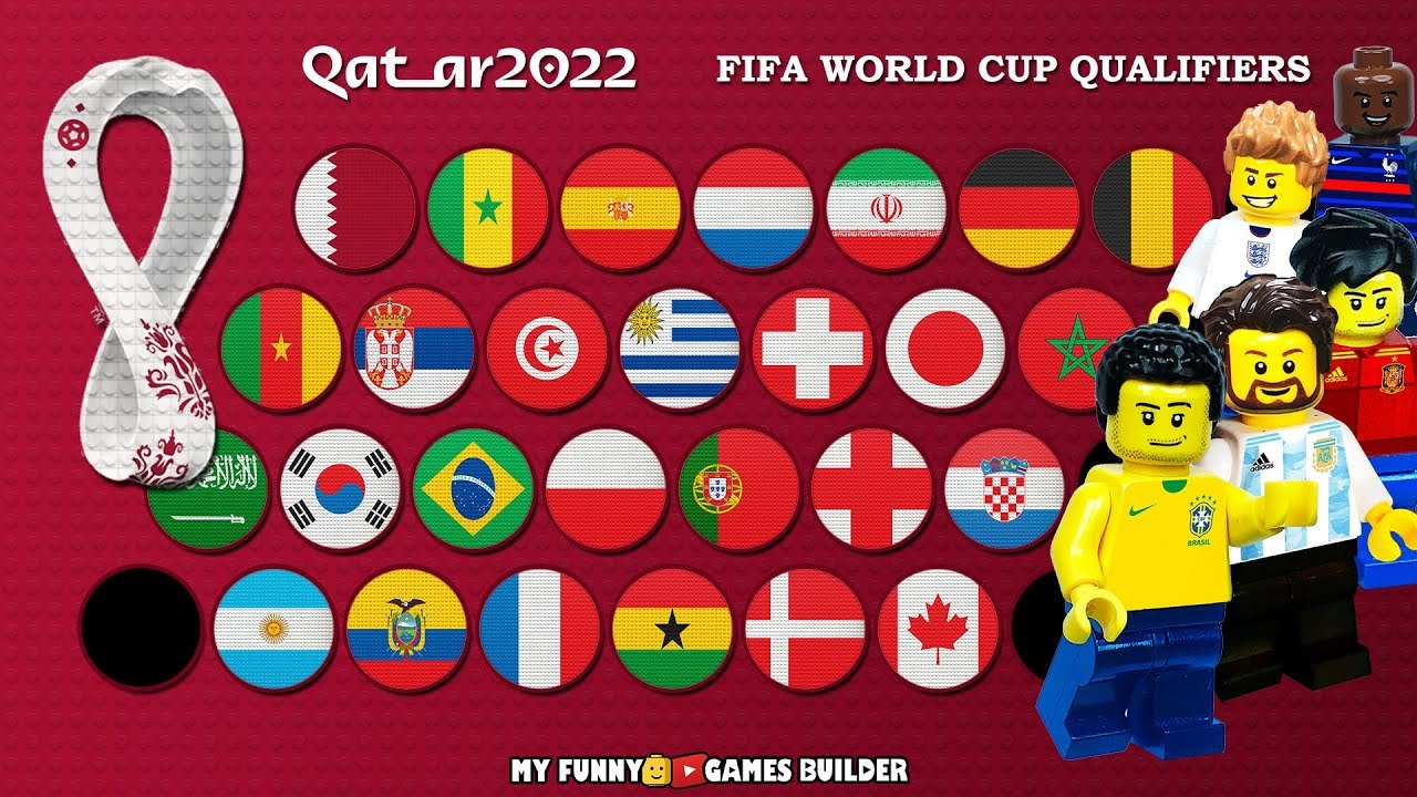 شبیه سازی تیم های راه یافته به جام جهانی 2022 با عروسک لگو