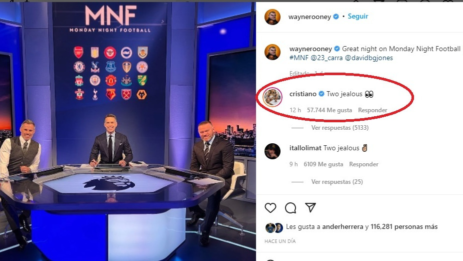 کامنت عجیب رونالدو برای رونی و کرگر: دو حسود!
