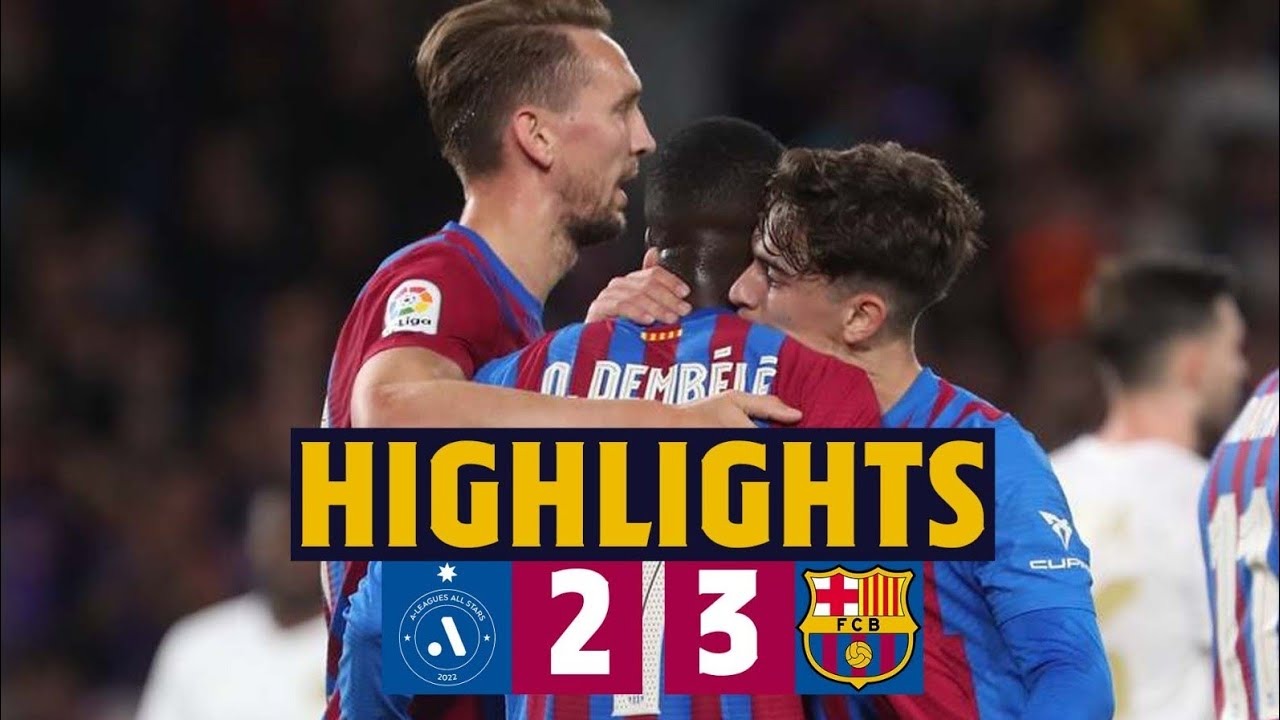 خلاصه بازی ستارگان استرالیا 2-3 بارسلونا