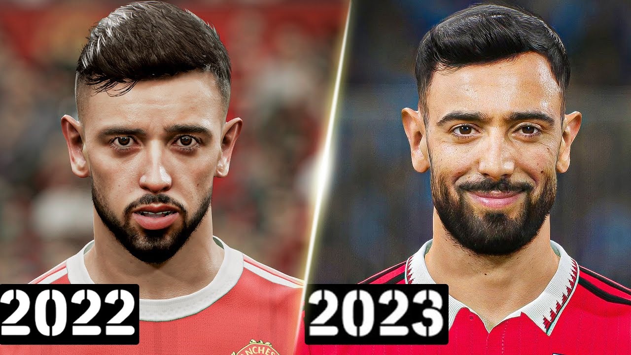 چهره بازیکنان منچستریونایتد در 2022 و 2023 eFootball