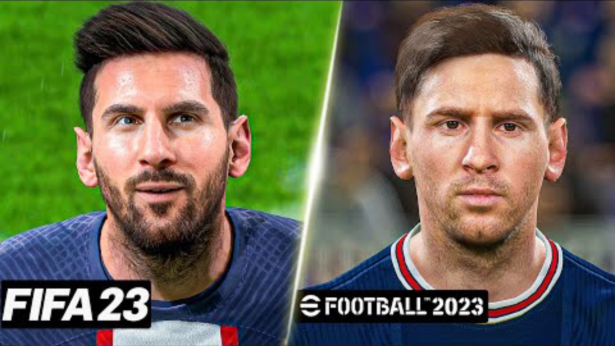 مقایسه چهره بازیکنان پاری سن ژرمن در FIFA 23 و eFootball 2023 فوتبالی | 