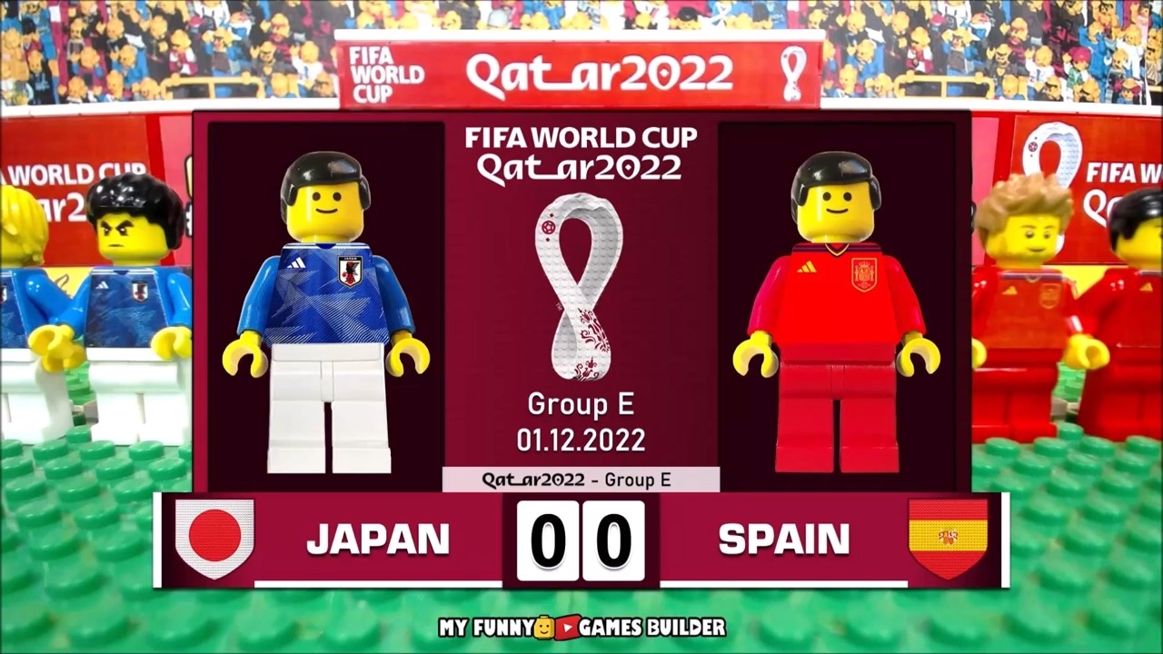 شبیه سازی بازی ژاپن 2-1 اسپانیا با عروسک لگو