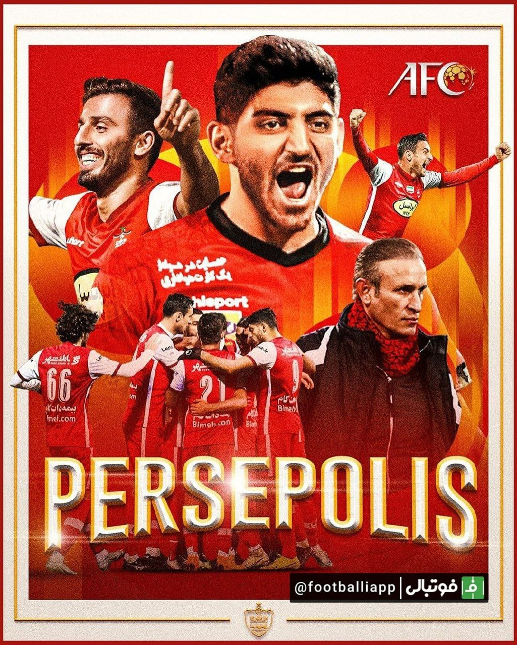 پوستر AFC به بهانه قهرمانی پرسپولیس در نیم فصل رقابتهای لیگ خلیج فارس