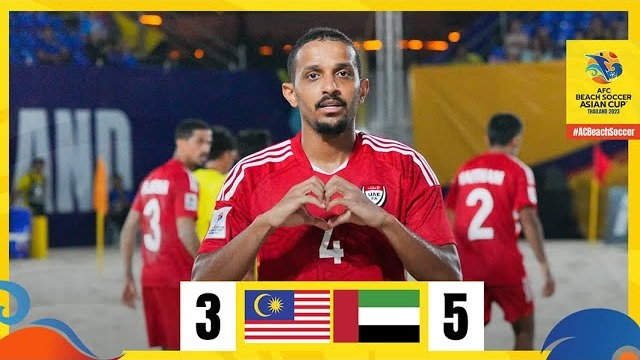 خلاصه بازی امارات 5-3 مالزی (فوتبال ساحلی قهرمانی آسیا 2023)