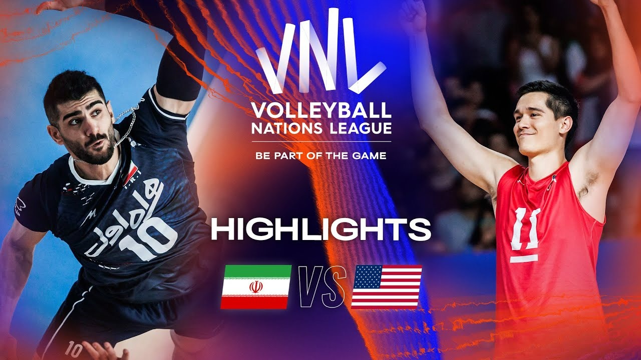 خلاصه بازی ایران 0-3 آمریکا (لیگ ملت های والیبال 2023)