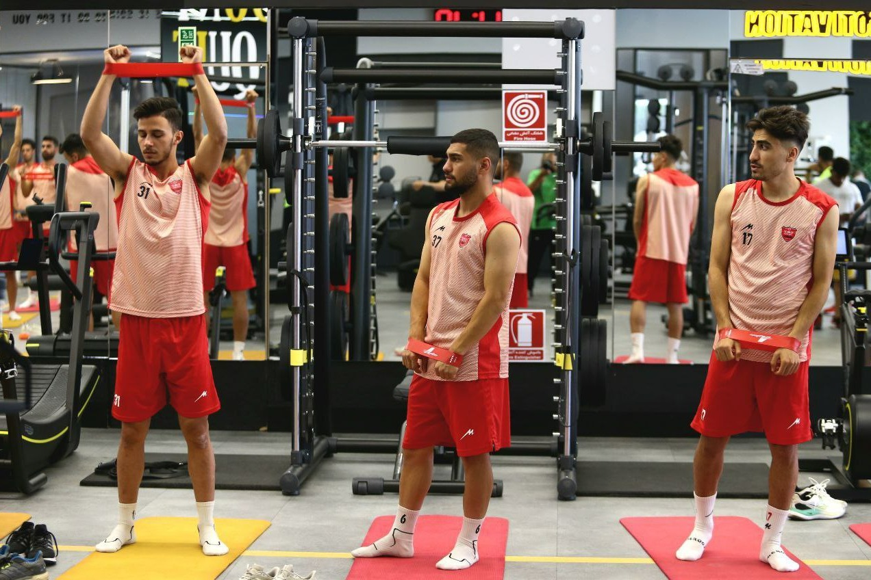 بدنسازی در تمرین نوبت صبح پرسپولیس