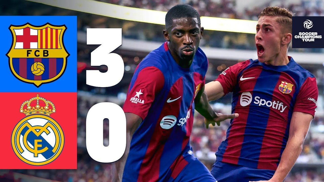 بازی کامل بارسلونا 3-0 رئال مادرید