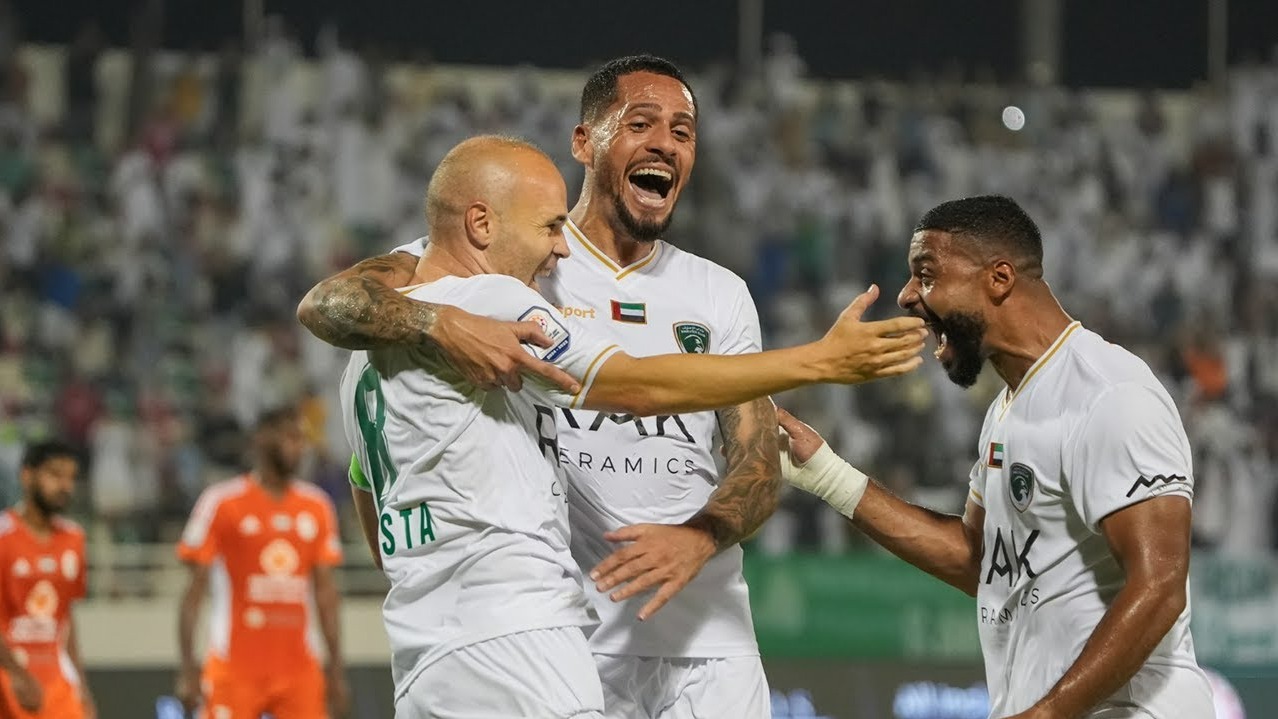 خلاصه بازی الامارات 4-4 عجمان (گل و پاس گل اینیستا)