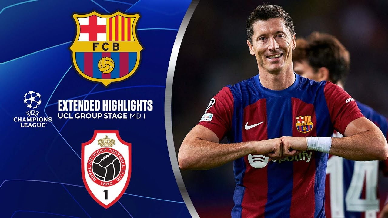 خلاصه بازی بارسلونا 5-0 آنتورپ