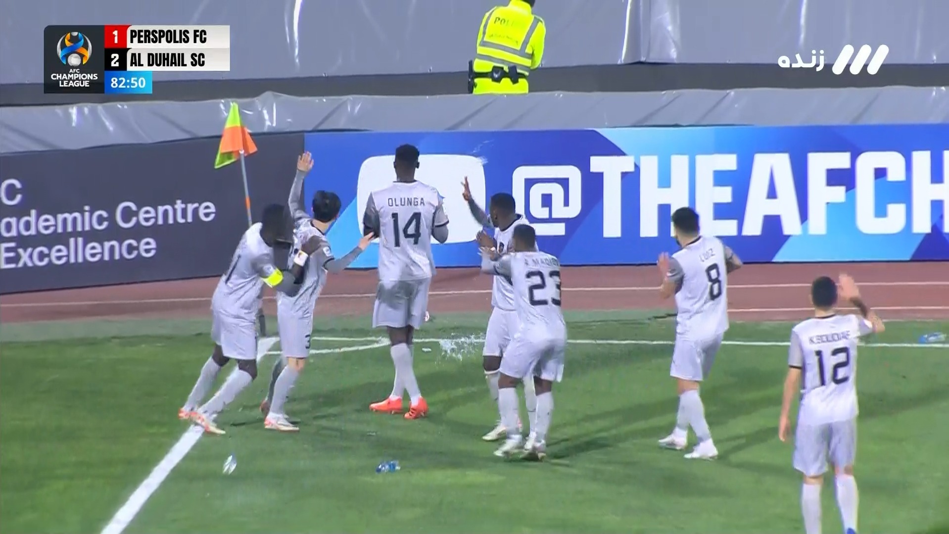 گل دوم الدحیل به پرسپولیس (اولونگا)