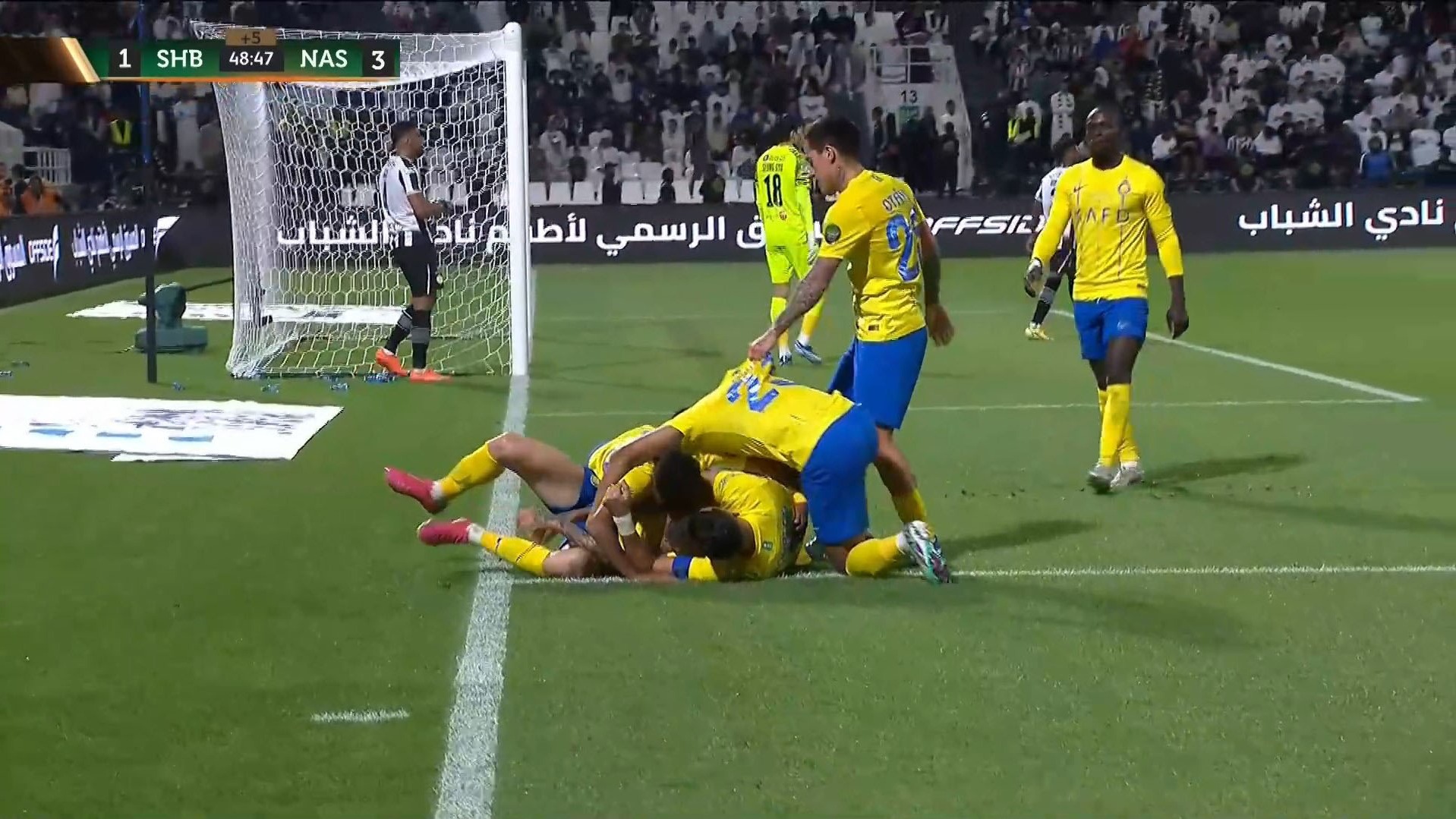 گل سوم النصر به الشباب (عبدالرحمان غریب)