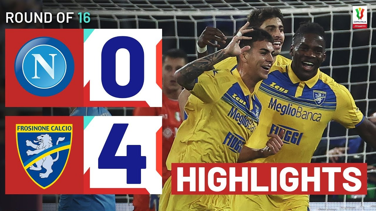 خلاصه بازی ناپولی 0-4 فروزینونه (جام حذفی)