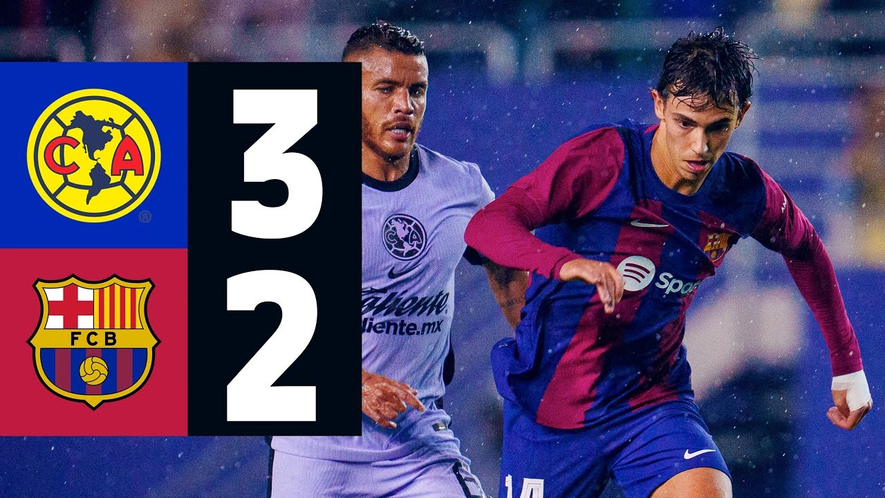 خلاصه بازی کلوب آمریکا 3-2 بارسلونا (بازی دوستانه)