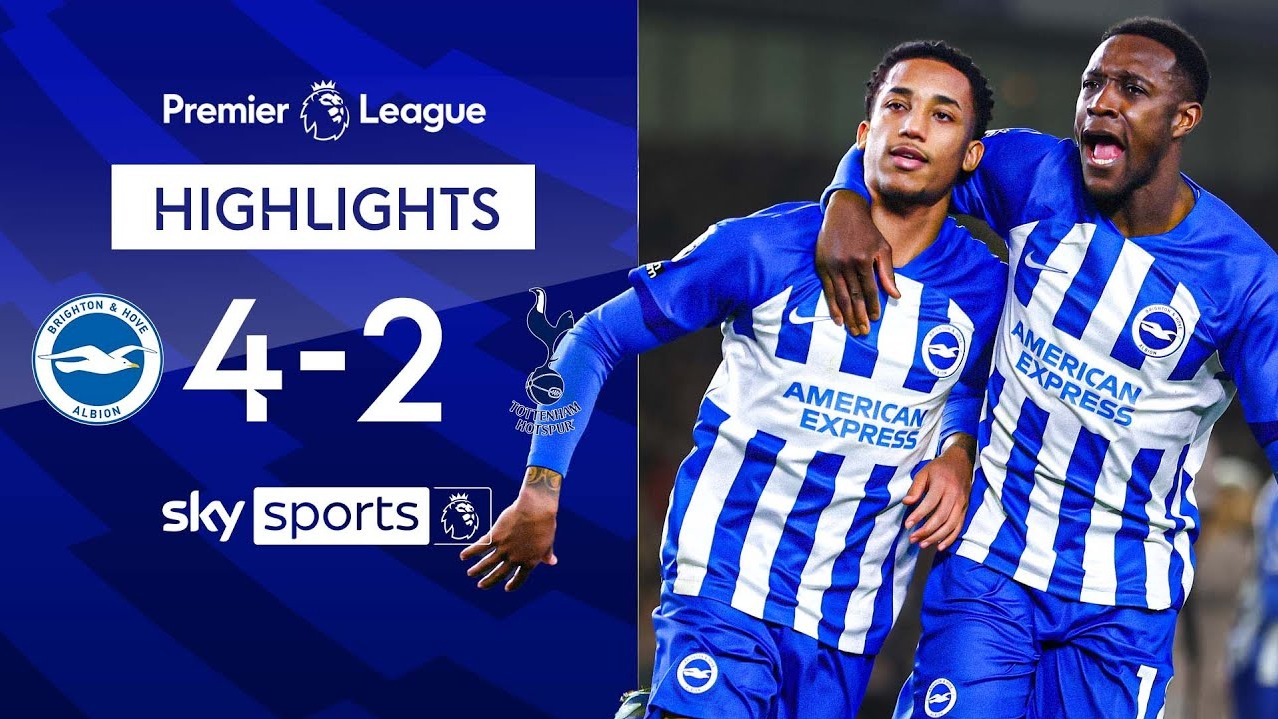 خلاصه بازی برایتون 4-2 تاتنهام