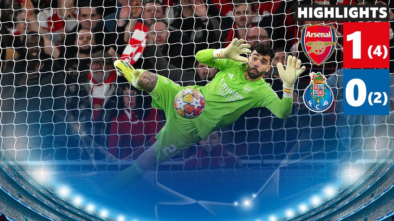 خلاصه بازی آرسنال 1-0 پورتو + پنالتی (4-2)