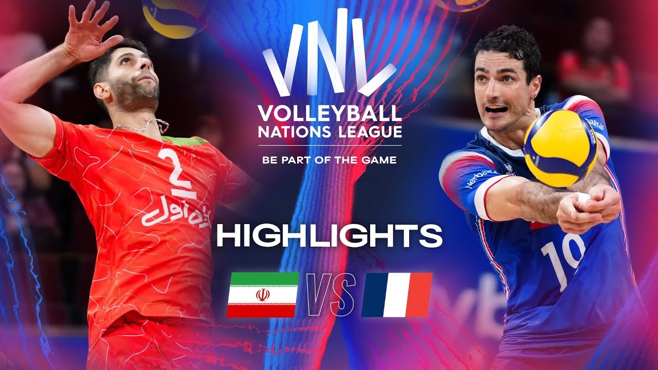 خلاصه بازی ایران 0-3 فرانسه (لیگ ملت های والیبال 2024)