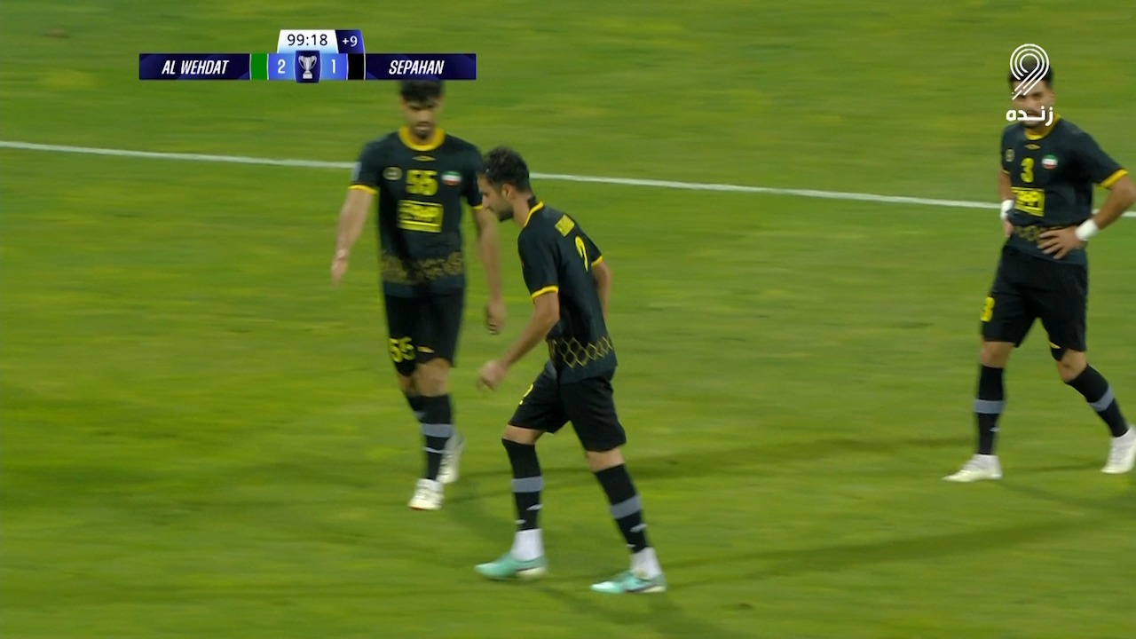 شب بد سپاهانی ها تکمیل شد! اخراج هادی محمدی در ثانیه های پایانی بازی مقابل الوحدات