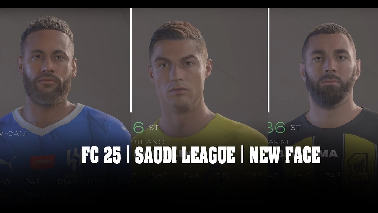 چهره بازیکنان لیگ عربستان در بازی FC 25