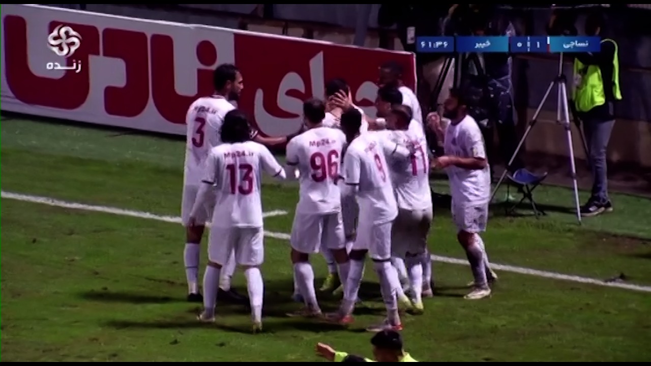گل مردود نساجی مقابل خیبر