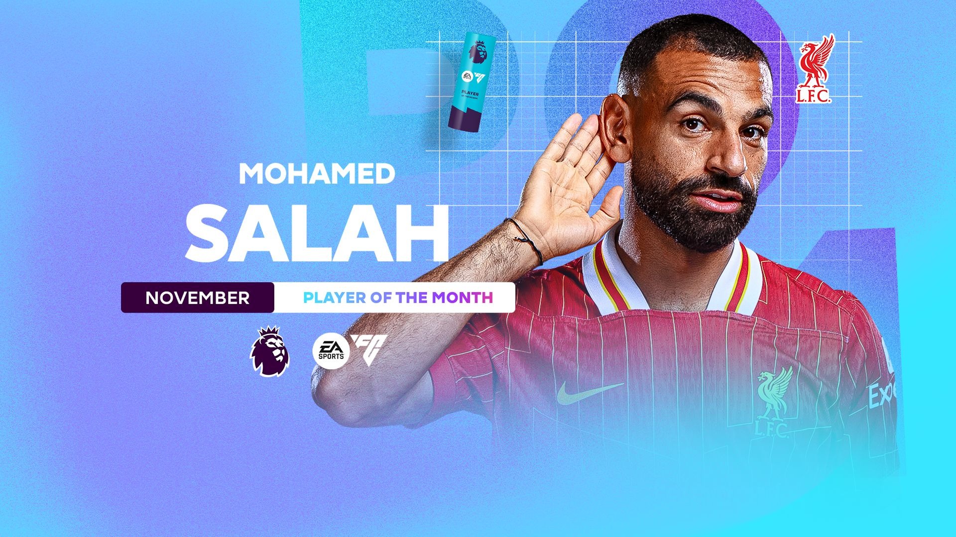محمد صلاح، بازیکن برتر ماه نوامبر لیگ برتر انگلیس