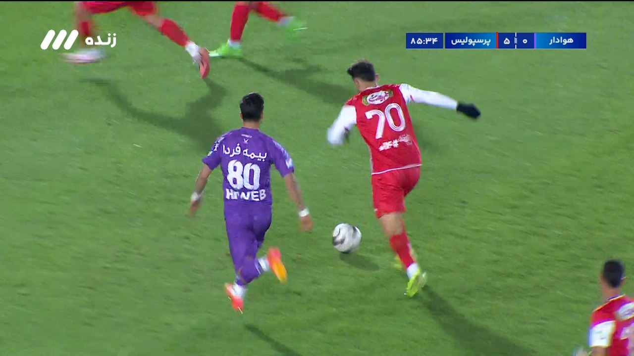 گل پنجم پرسپولیس به هوادار (اورونوف)