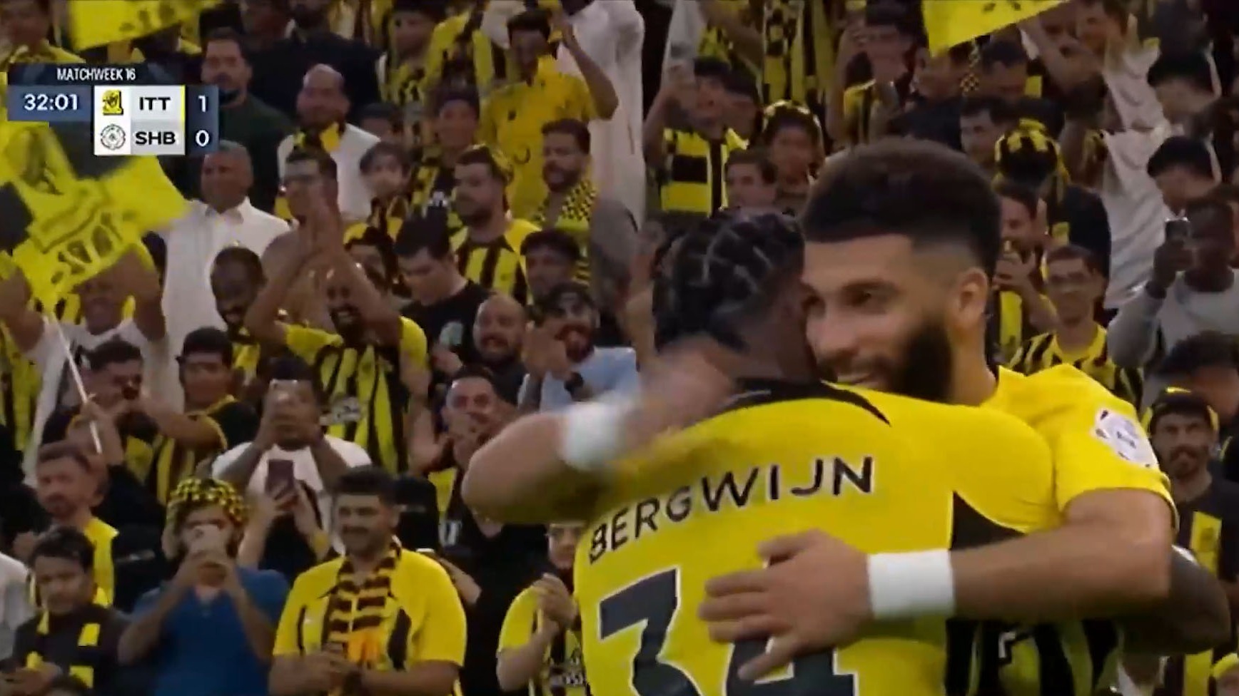 گل اول الاتحاد به الشباب (عبدالرحمن العبود)