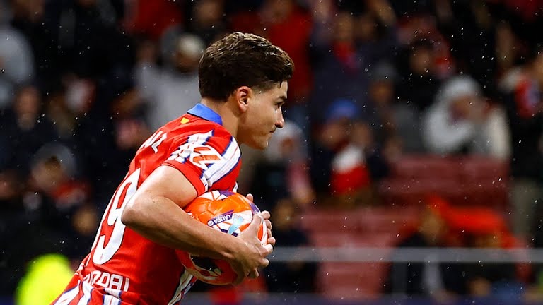 گل اول اتلتیکو مادرید به وایادولید (خولیان آلوارز)